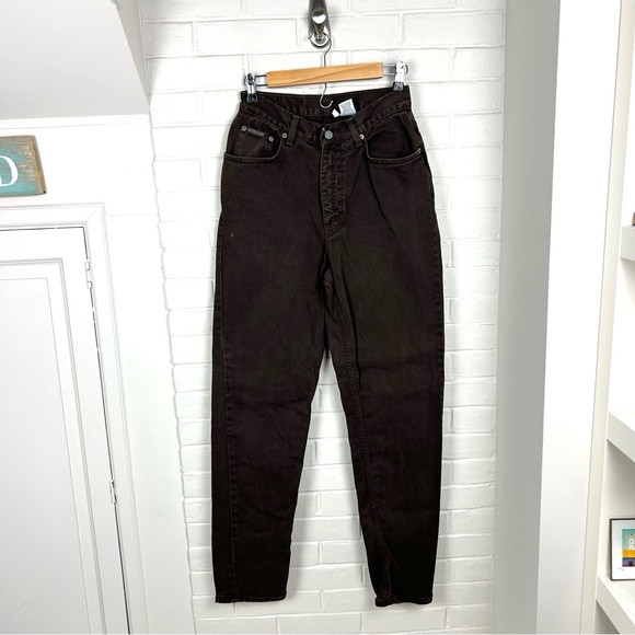 Vintage Calvin Klein Jeans Chocolate Brown Cotton Jeans - Picture 1 of 13
